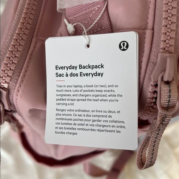 Lululemon Everyday Backpack 21L Pink Haze - NEW main image 6